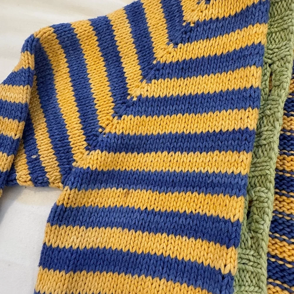 Toddler Boy Striped Hooded Cardigan with colorful buttons